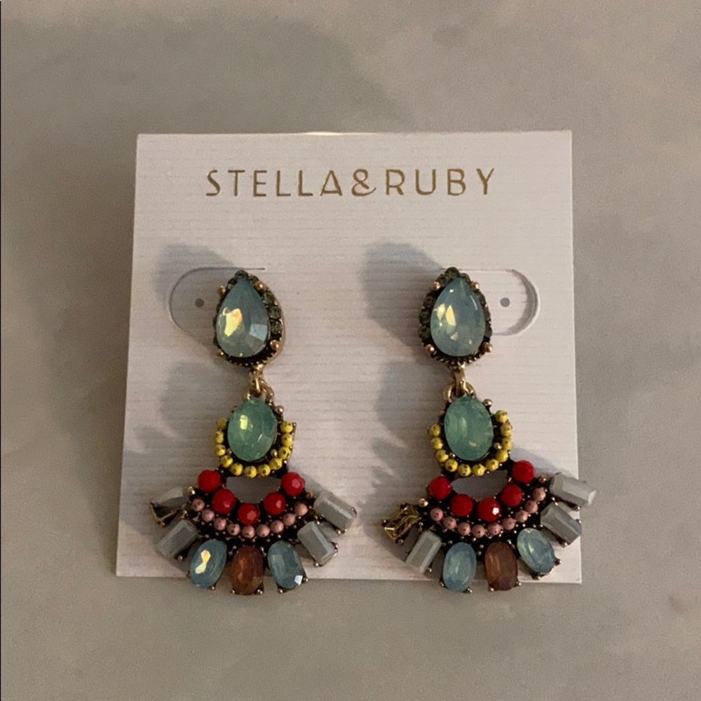 Stella and ruby chandelier earrings
